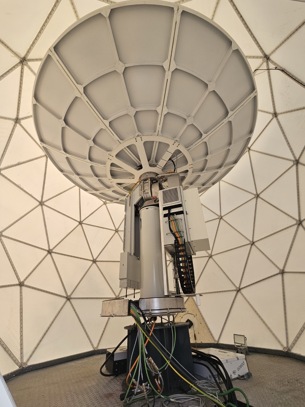Inside Contec's antenna dome at Asia Space Park on Jeju Island (Contec)