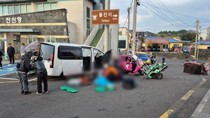 3 killed in van accident on Udo, off Jeju Island